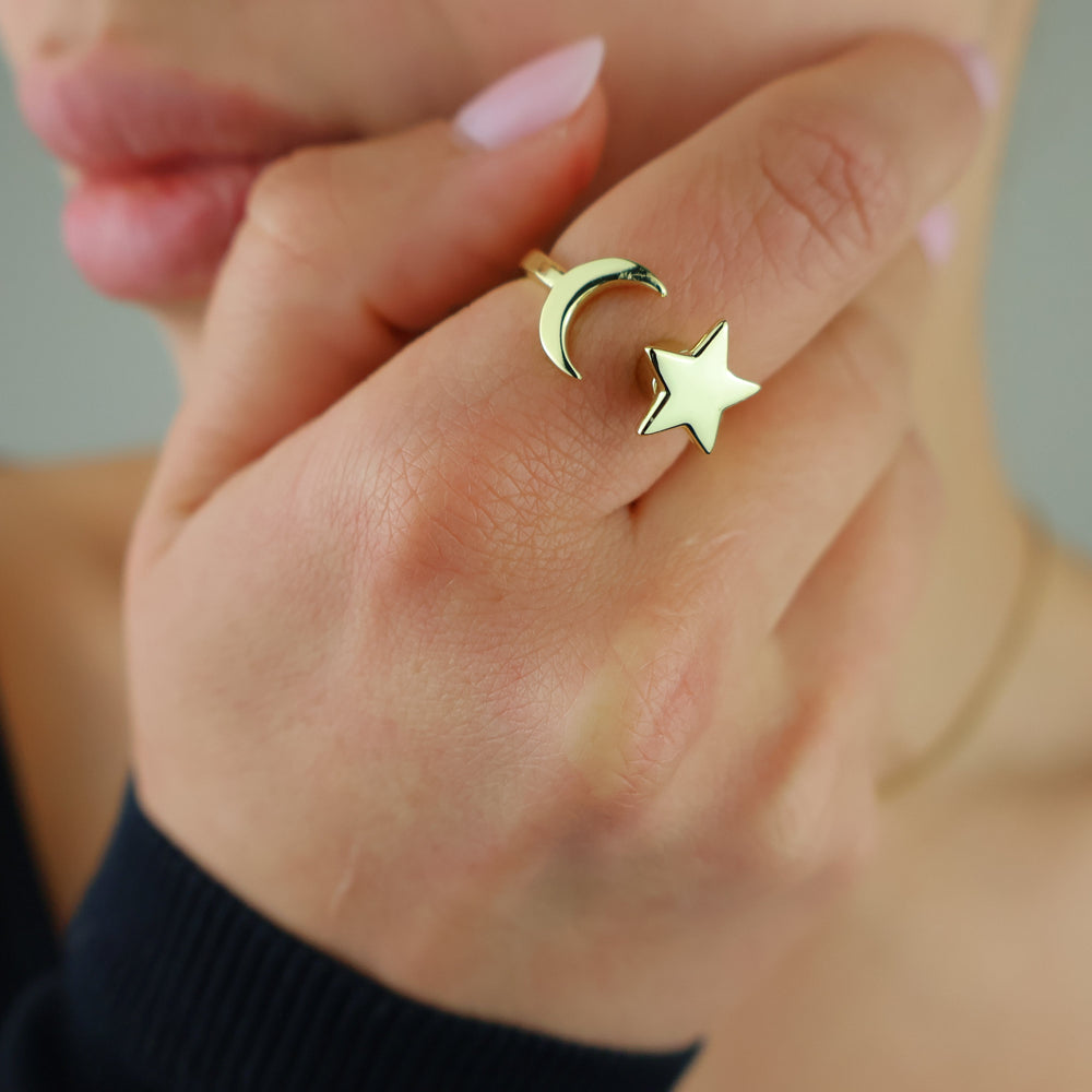 Moon & Star – Fidgetring